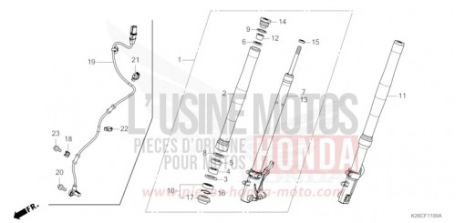 FRONT FORK MSX125AR de 2024